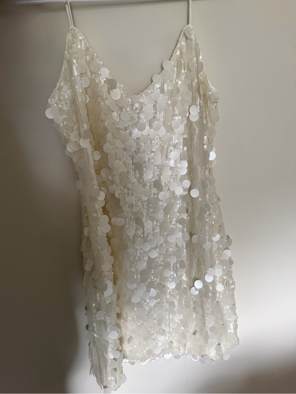 Meshki Romilly Ivory Sequin Mini Dress - Picture 3 of 4